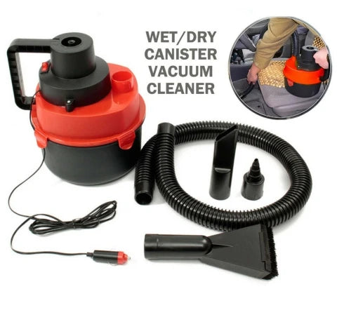 Wet and Dry Vacuum Cleaner | "12V Powerful Multi-functional Drum Car Vacuum Cleaner, ideal for wet and dry messes."
