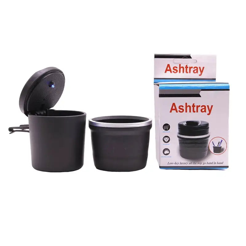 Car Ashtray | Best Car Cigar Ashtray with Lid Portable Smokeless Ash Holder with Blue LED Light in Uae