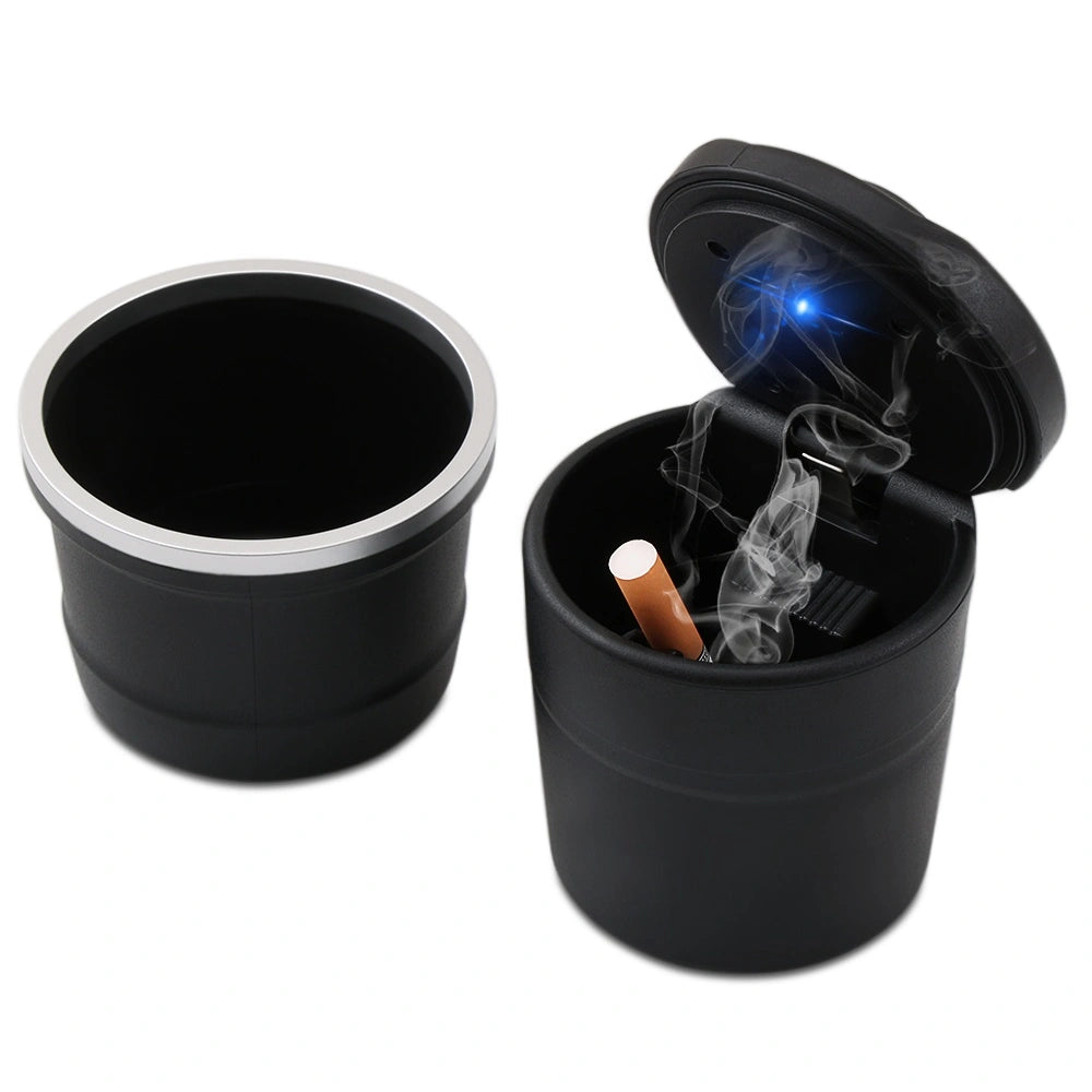 Car Ashtray | Best Car Cigar Ashtray with Lid Portable Smokeless Ash Holder with Blue LED Light in Uae