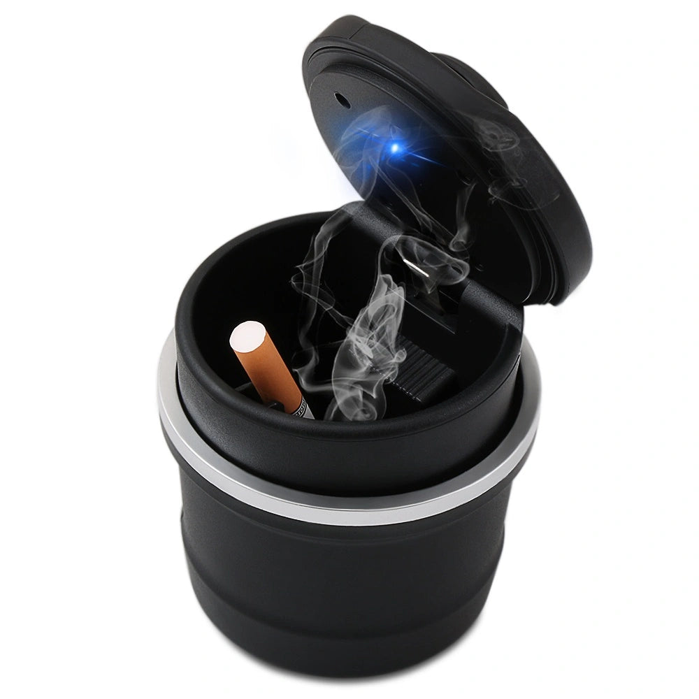 Car Ashtray | Best Car Cigar Ashtray with Lid Portable Smokeless Ash Holder with Blue LED Light in Uae