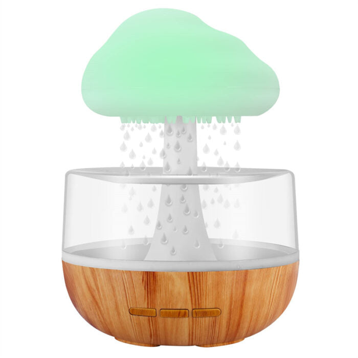 7 Colors Rain Drop Humidifier | Rain Cloud Humidifier Water Drip, Raining Cloud Diffuser, Rain Drop Night Light Rain Water Drip Mushroom Humidifier Waterfall Lamp