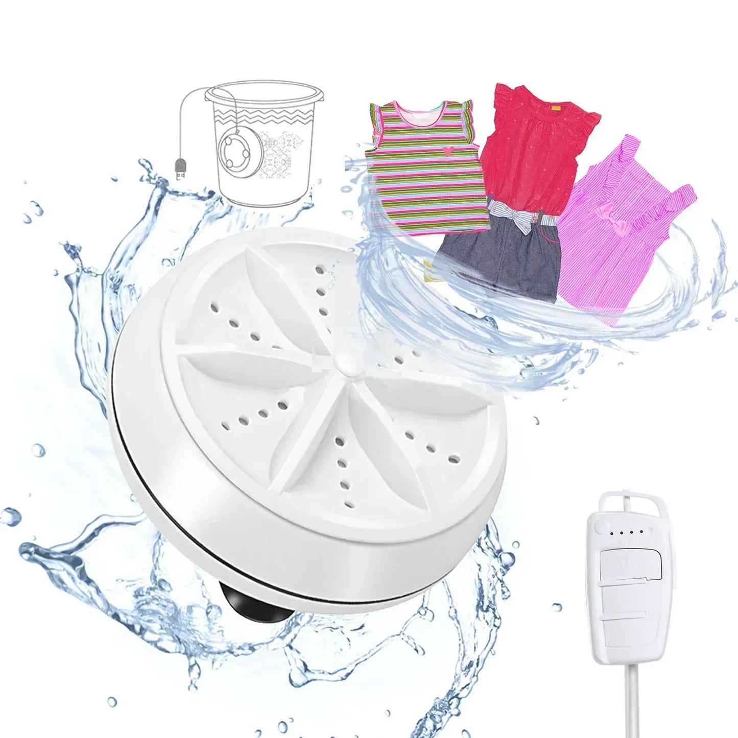 Ultrasonic Washing Machine | Mini Ultrasonic Washing Machine Dirt Clothing Cleaning Washing Machine For Travel Home - Mart Emirates Hub