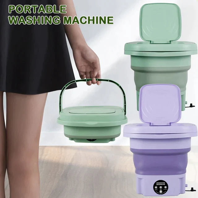 Foldable Washing Machine,Simple Folding Portable Washing Machine,Baby Washer, Suitable for Travel, Camping, Apartment | Small Mini Washing Machine - Mart Emirates Hub