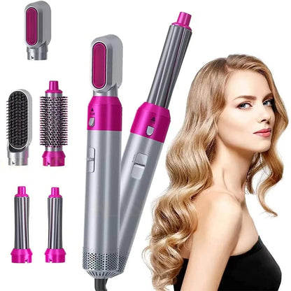 Multifunctional, Hair Dryer ,Hair Curler Brush , Hot Air Brush ,Rotating Brush Portable Frizz 5 IN 1