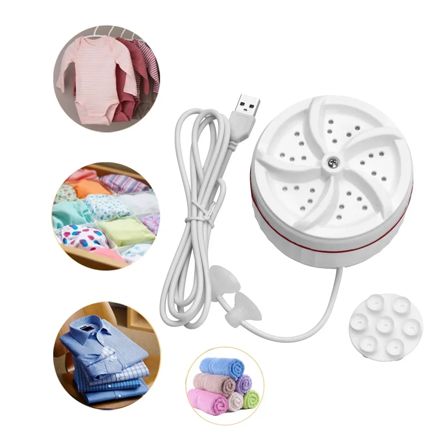 Ultrasonic Washing Machine | Mini Ultrasonic Washing Machine Dirt Clothing Cleaning Washing Machine For Travel Home - Mart Emirates Hub