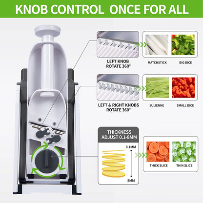 Our 5 in 1 large Capacity Mandoline Slicer | Buy Manual Vegetable Cutter Slicer Online in UAE